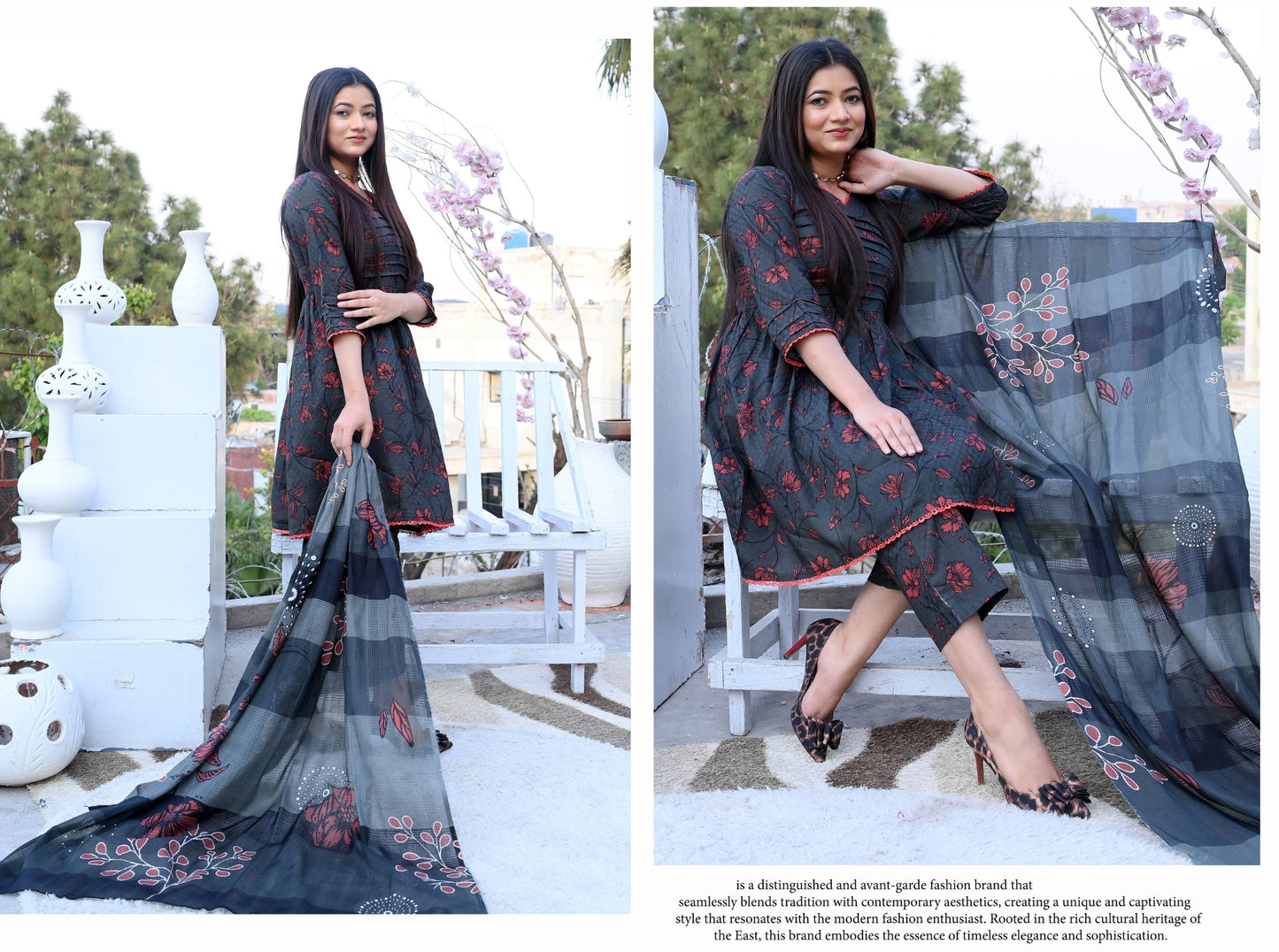 ✨ Mustani | 3-Piece Unstitched Suit with Vell Dupatta ✨ 🌸 Digitally Printed | Box Design | Elegant Look 🌸
