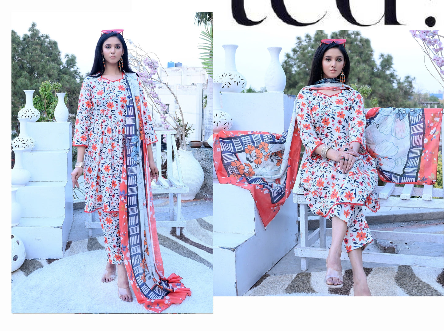 ✨ Mustani | 3-Piece Unstitched Suit with Vell Dupatta ✨ 🌸 Digitally Printed | Box Design | Elegant Look 🌸
