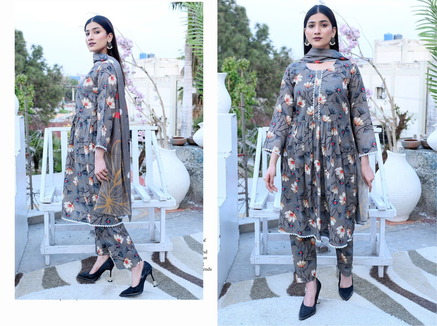 ✨ Mustani | 3-Piece Unstitched Suit with Vell Dupatta ✨ 🌸 Digitally Printed | Box Design | Elegant Look 🌸