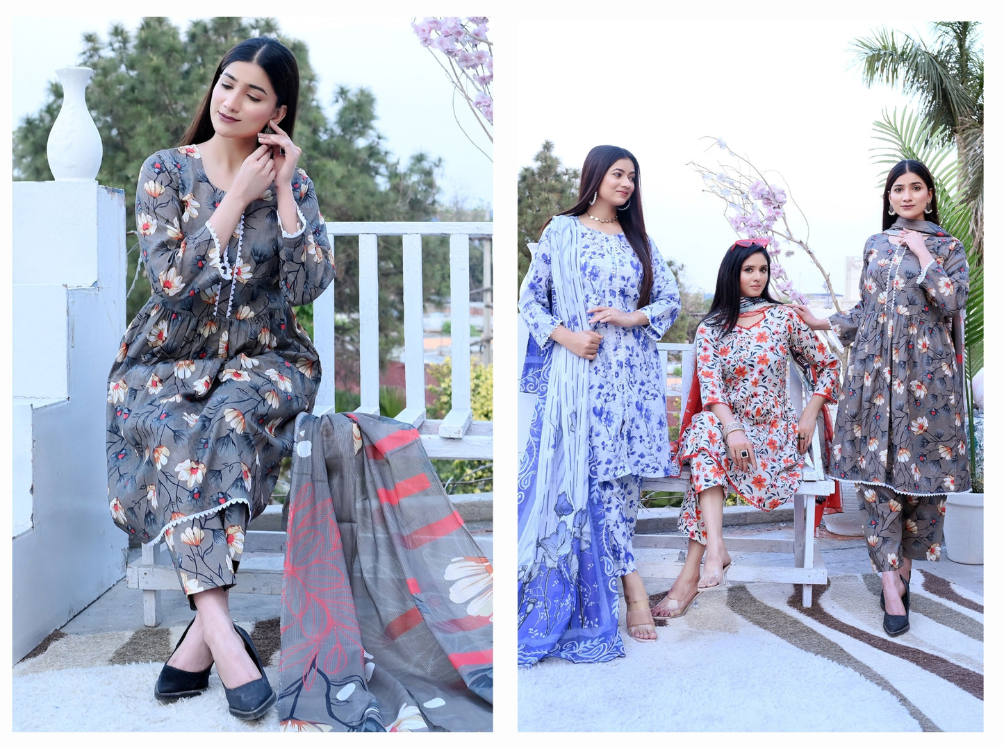 ✨ Mustani | 3-Piece Unstitched Suit with Vell Dupatta ✨ 🌸 Digitally Printed | Box Design | Elegant Look 🌸