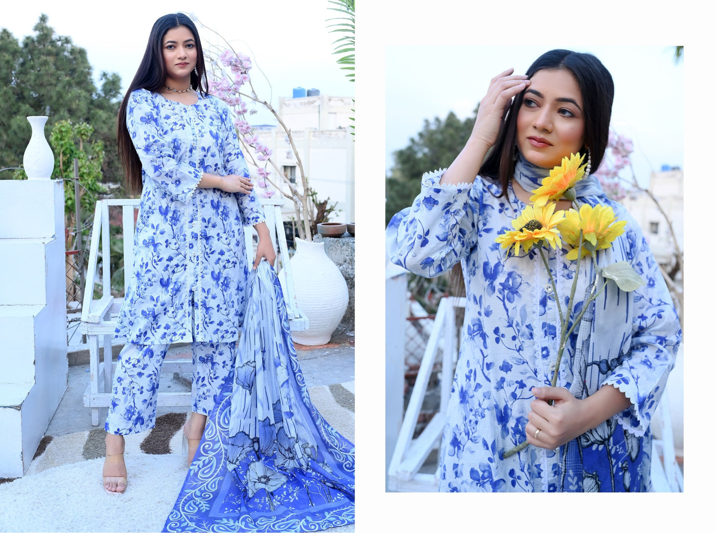 ✨ Mustani | 3-Piece Unstitched Suit with Vell Dupatta ✨ 🌸 Digitally Printed | Box Design | Elegant Look 🌸
