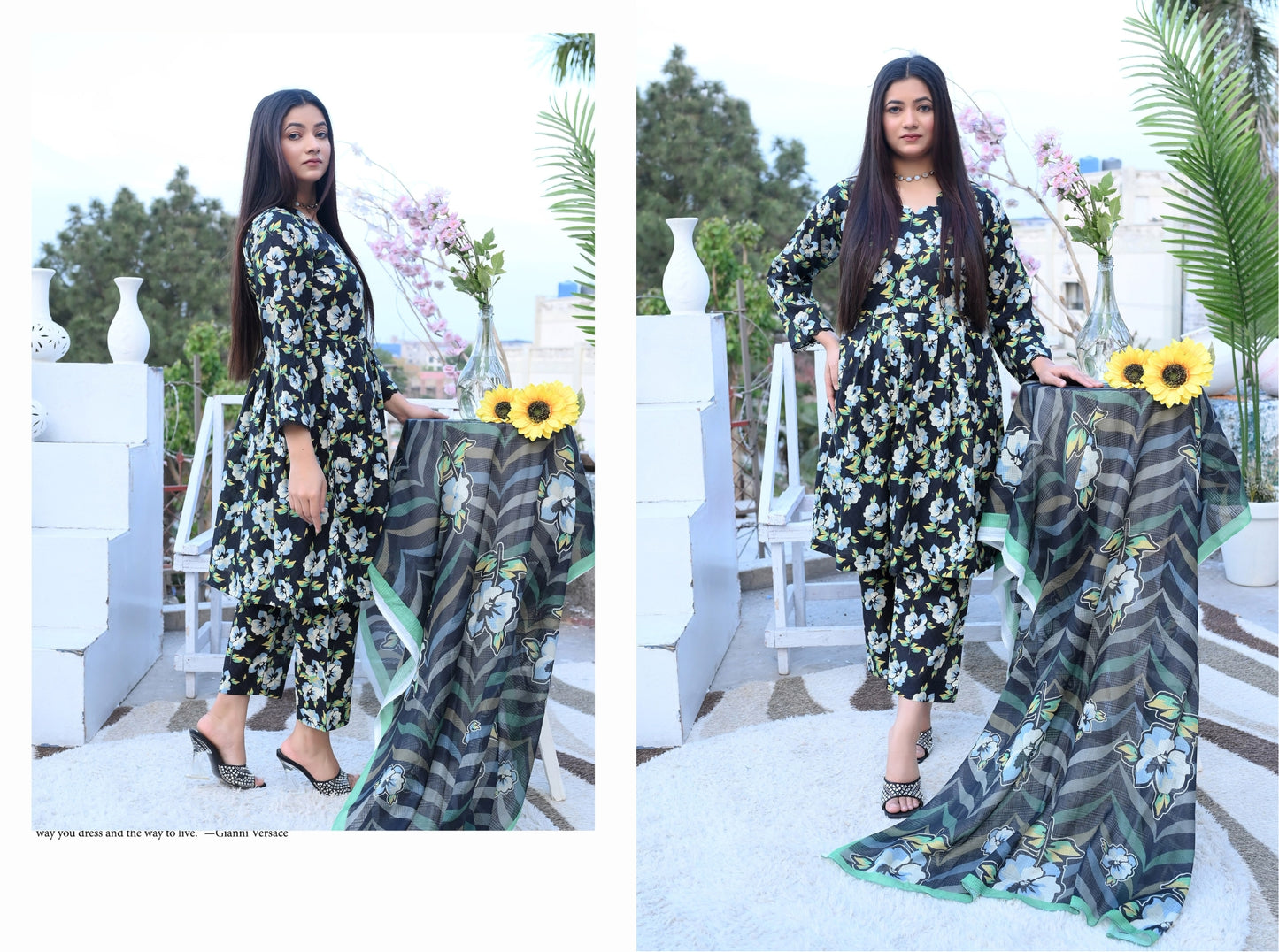 ✨ Mustani | 3-Piece Unstitched Suit with Vell Dupatta ✨ 🌸 Digitally Printed | Box Design | Elegant Look 🌸