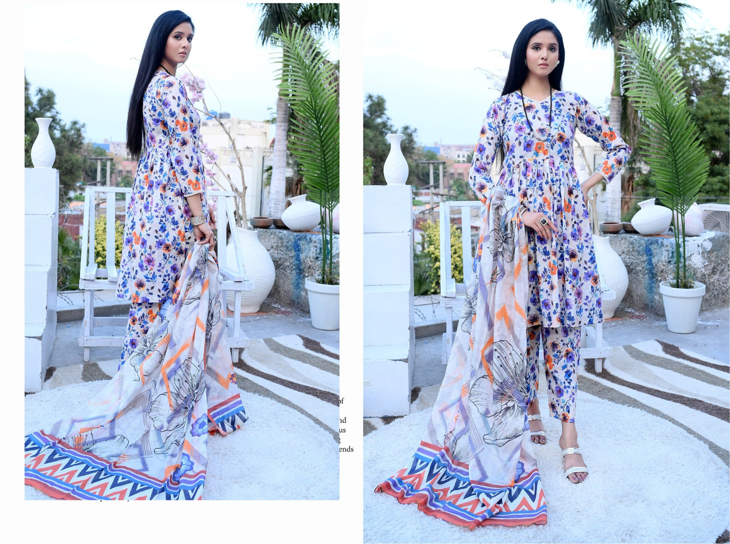✨ Mustani | 3-Piece Unstitched Suit with Vell Dupatta ✨ 🌸 Digitally Printed | Box Design | Elegant Look 🌸