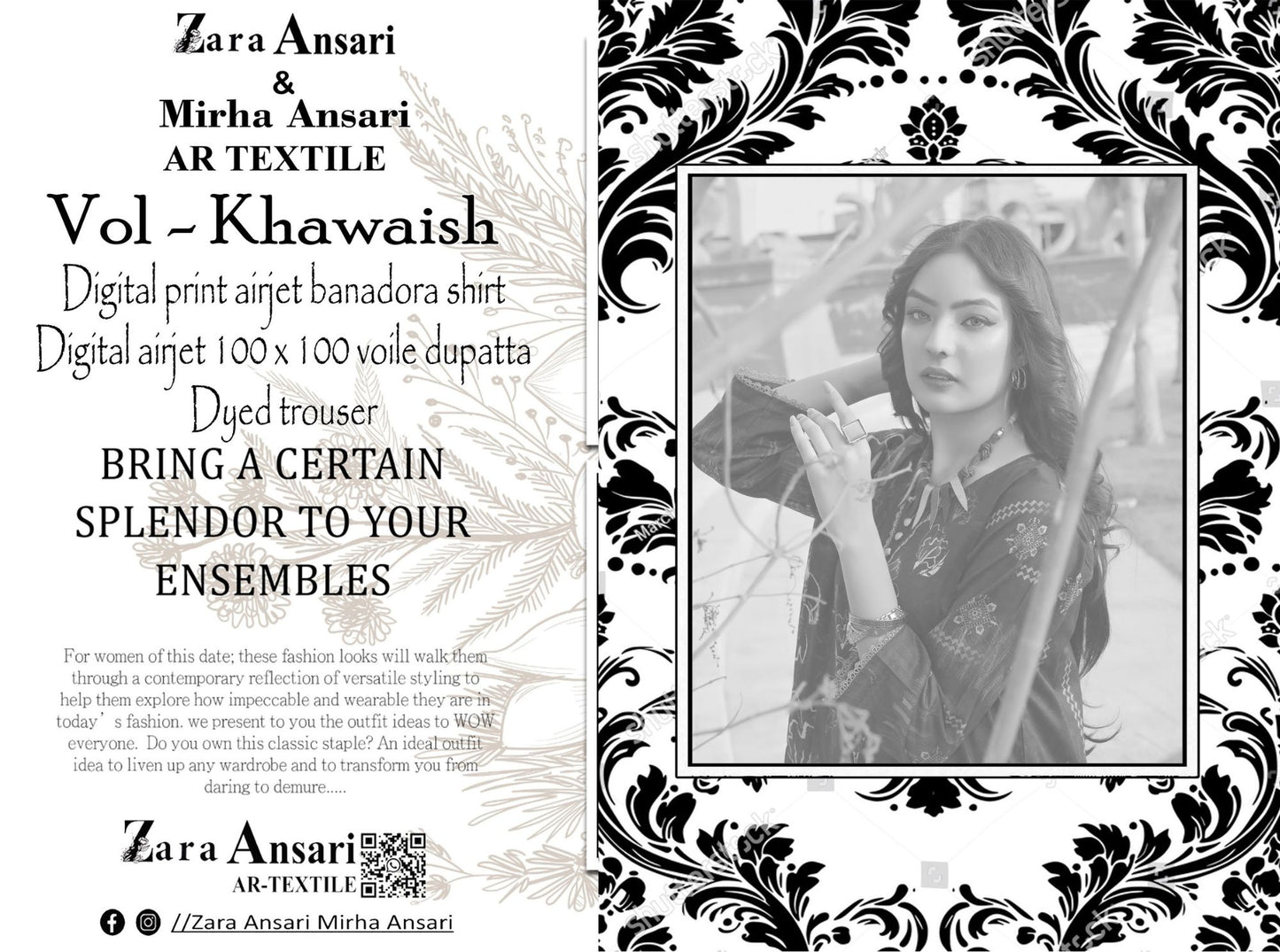๐ธ Khwaahish - Elegant 3-Piece Unstitched Suit ๐ธ