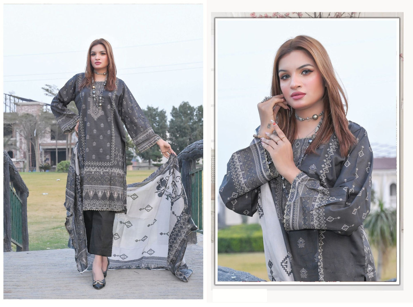 Grand Volume - Premium Unstitched Lawn Suit | 3 Piece Summer Collection by Zara Ansari