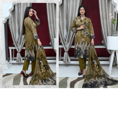 ✨ Tabeer | 3-Piece Unstitched Suit with Box Style Vell Dupatta ✨