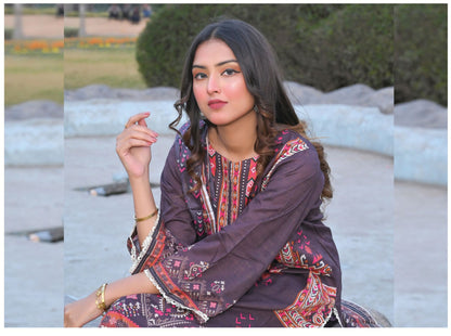 Grand Volume - Premium Unstitched Lawn Suit | 3 Piece Summer Collection by Zara Ansari