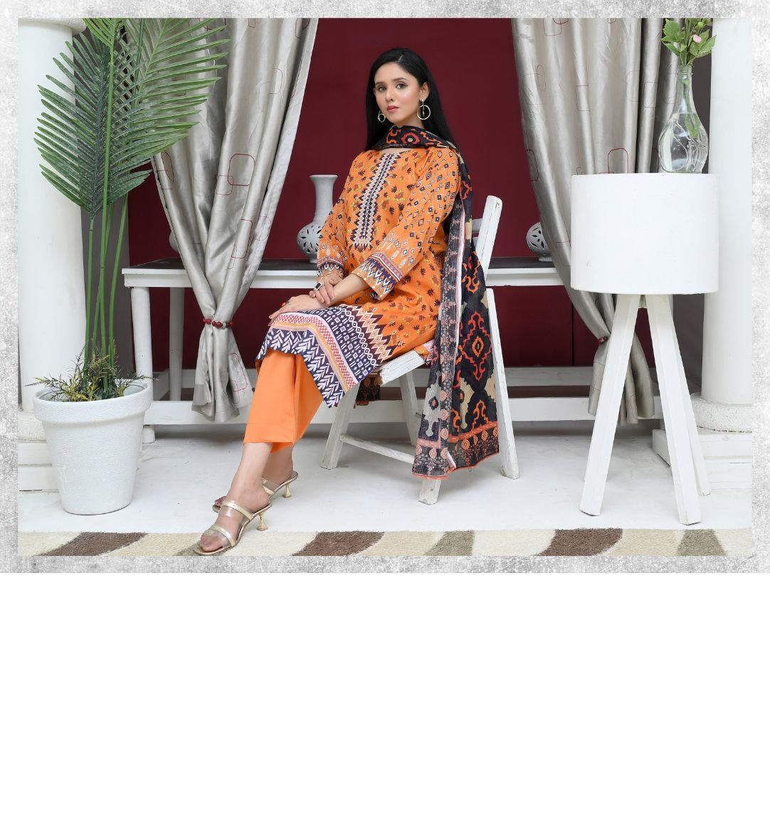 ✨ Tabeer | 3-Piece Unstitched Suit with Box Style Vell Dupatta ✨