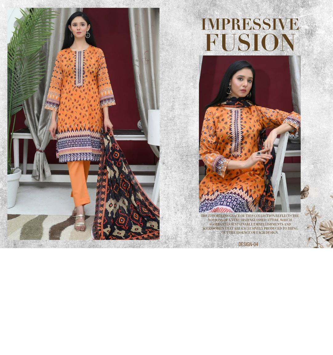 ✨ Tabeer | 3-Piece Unstitched Suit with Box Style Vell Dupatta ✨