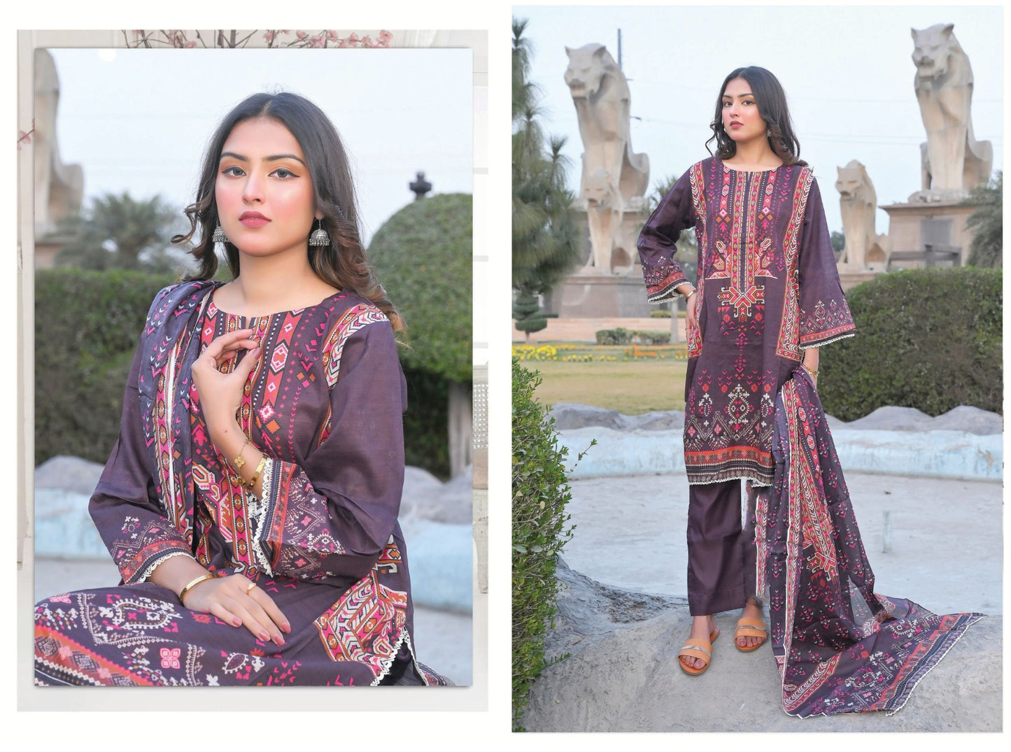 Grand Volume - Premium Unstitched Lawn Suit | 3 Piece Summer Collection by Zara Ansari