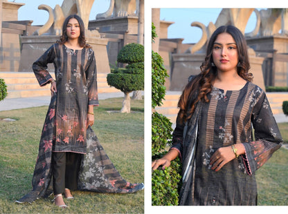 🌸 Khwaahish - Elegant 3-Piece Unstitched Suit 🌸