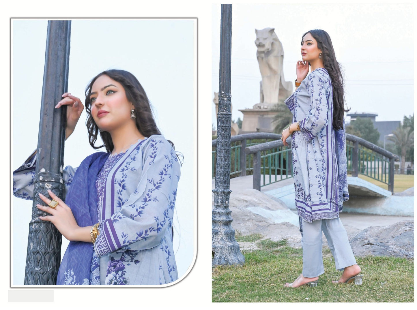 Grand Volume - Premium Unstitched Lawn Suit | 3 Piece Summer Collection by Zara Ansari