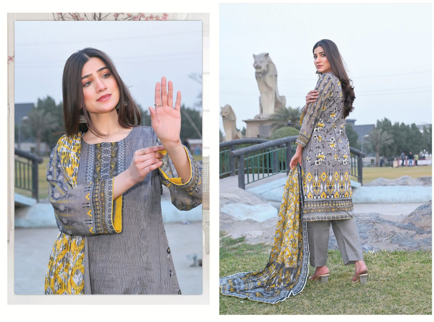 Grand Volume - Premium Unstitched Lawn Suit | 3 Piece Summer Collection by Zara Ansari