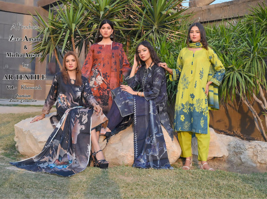 🌸 Khwaahish - Elegant 3-Piece Unstitched Suit 🌸