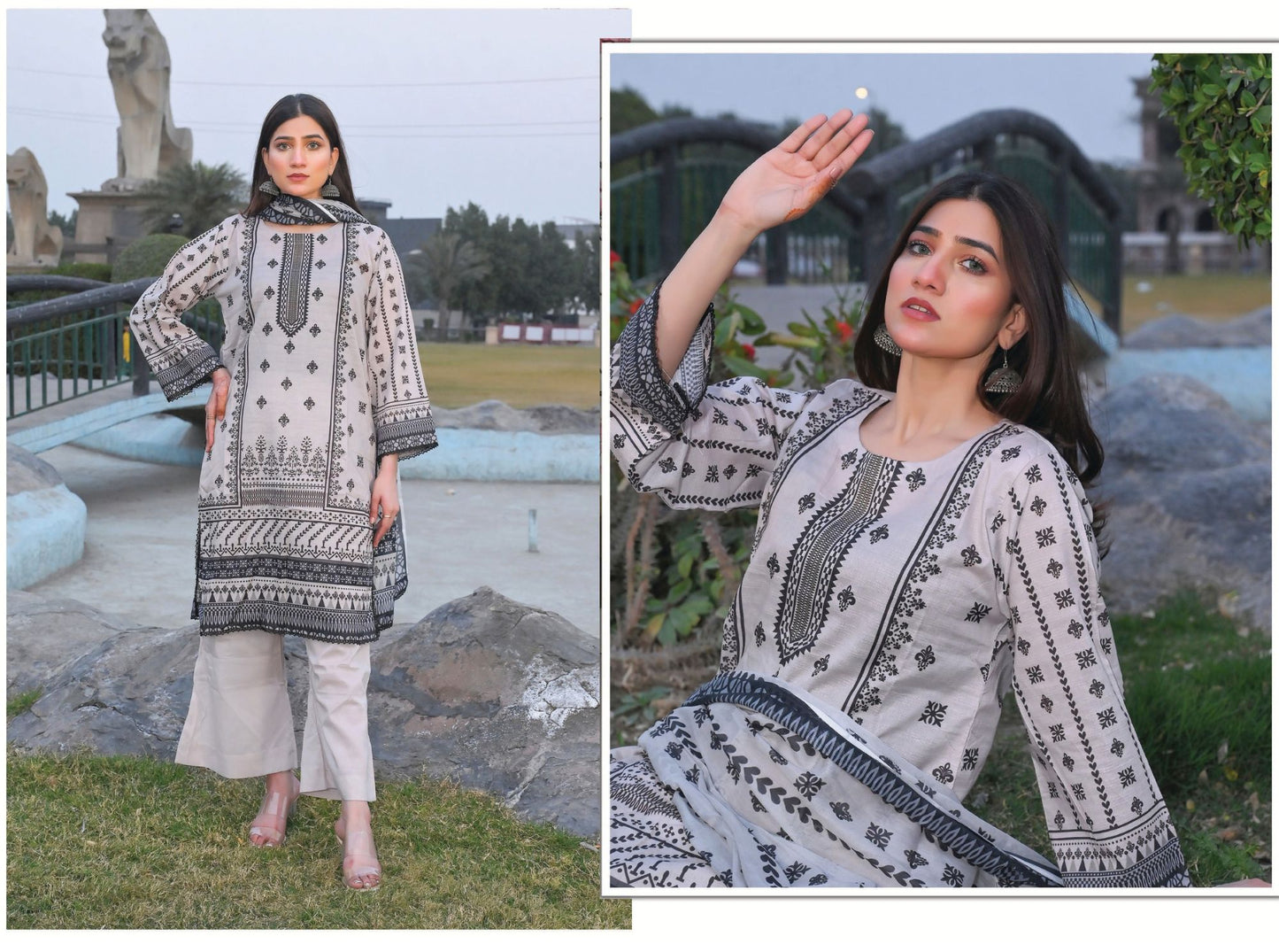 Grand Volume - Premium Unstitched Lawn Suit | 3 Piece Summer Collection by Zara Ansari