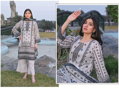 Grand Volume - Premium Unstitched Lawn Suit | 3 Piece Summer Collection by Zara Ansari