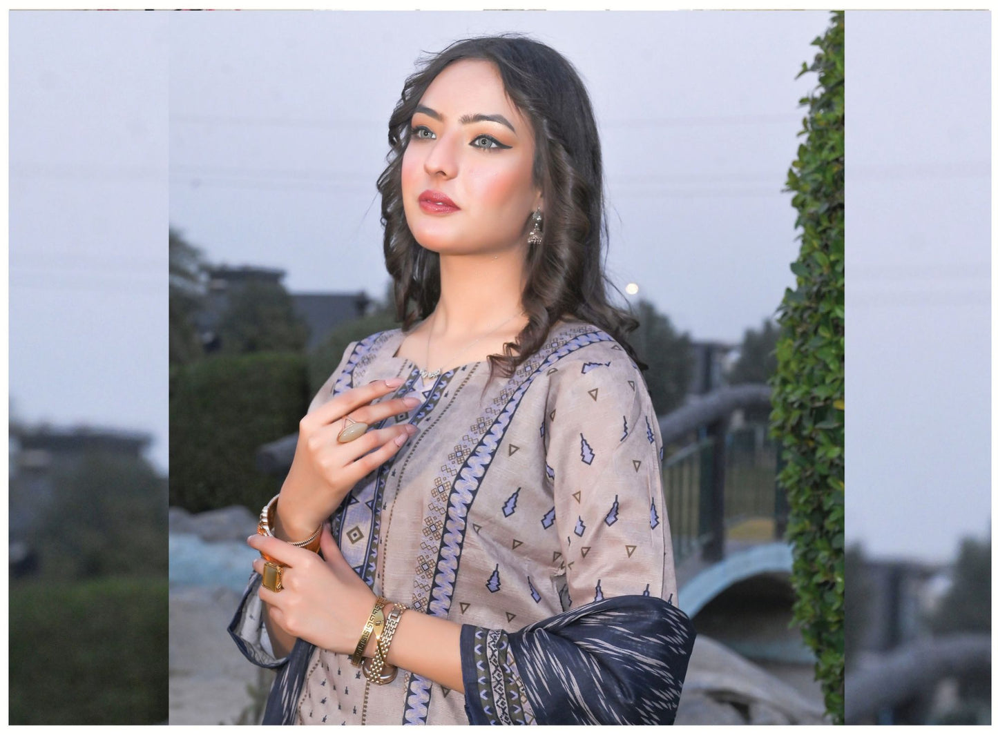 Grand Volume - Premium Unstitched Lawn Suit | 3 Piece Summer Collection by Zara Ansari