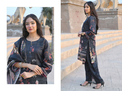🌸 Khwaahish - Elegant 3-Piece Unstitched Suit 🌸