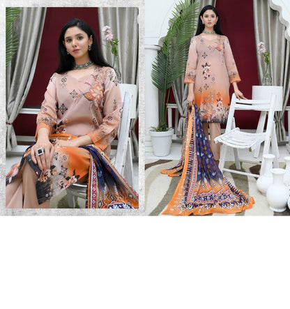 ✨ Tabeer | 3-Piece Unstitched Suit with Box Style Vell Dupatta ✨