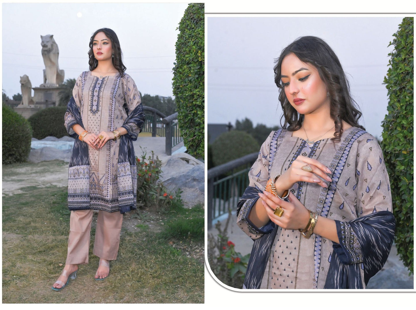 Grand Volume - Premium Unstitched Lawn Suit | 3 Piece Summer Collection by Zara Ansari