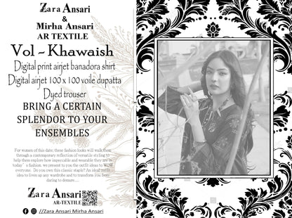 🌸 Khwaahish - Elegant 3-Piece Unstitched Suit 🌸