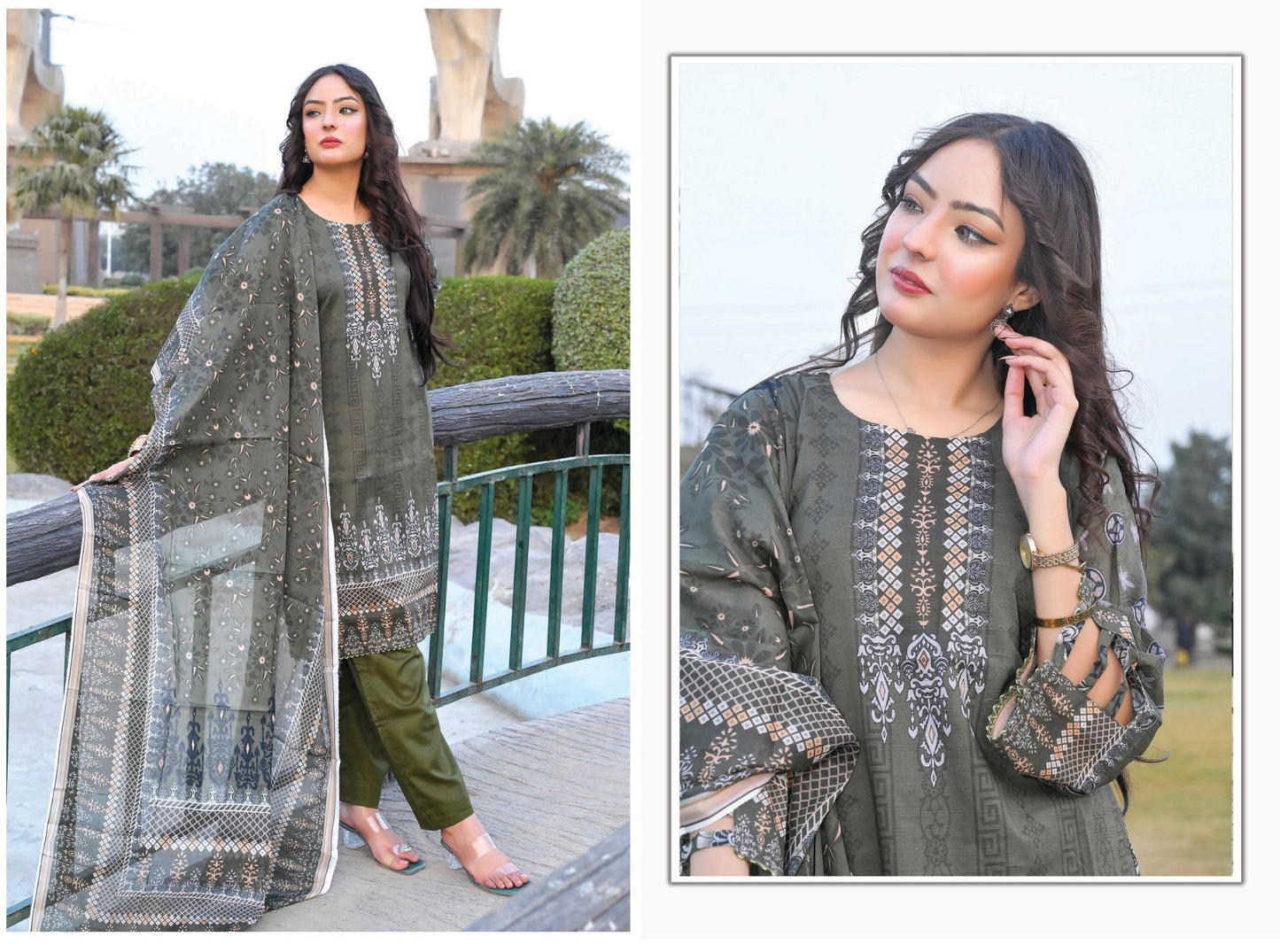 Grand Volume - Premium Unstitched Lawn Suit | 3 Piece Summer Collection by Zara Ansari