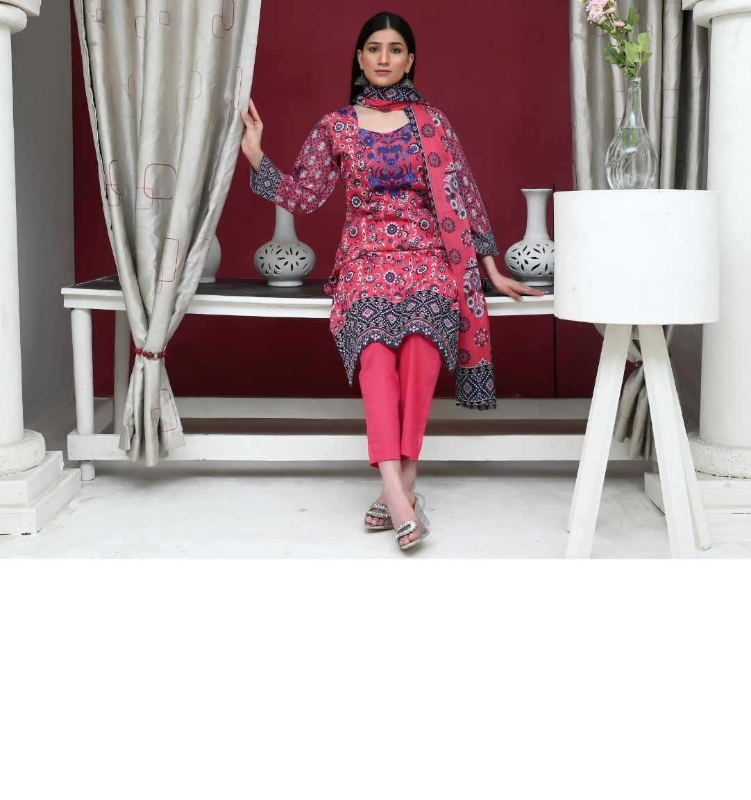 ✨ Tabeer | 3-Piece Unstitched Suit with Box Style Vell Dupatta ✨