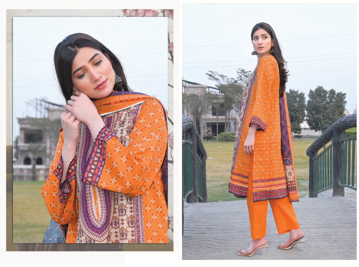 Grand Volume - Premium Unstitched Lawn Suit | 3 Piece Summer Collection by Zara Ansari
