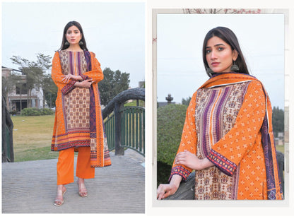 Grand Volume - Premium Unstitched Lawn Suit | 3 Piece Summer Collection by Zara Ansari