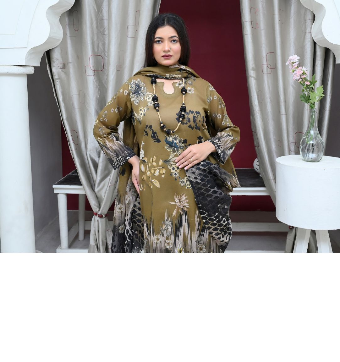 ✨ Tabeer | 3-Piece Unstitched Suit with Box Style Vell Dupatta ✨