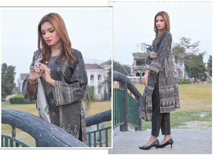 Grand Volume - Premium Unstitched Lawn Suit | 3 Piece Summer Collection by Zara Ansari